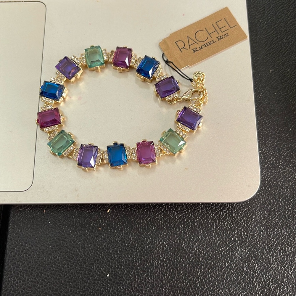 New Rachel Roy Glam Multi Color Stones & Crystals
